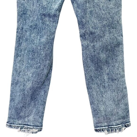 Judy Blue Acid Wash Distressed Boyfriend Jeans Medium Indigo Wash Size 28 | 6/7 - Picture 6 of 15